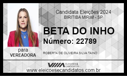 Candidato BETA DO INHO 2024 - BIRITIBA MIRIM - Eleições