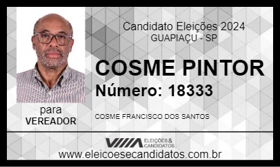 Candidato COSME PINTOR 2024 - GUAPIAÇU - Eleições