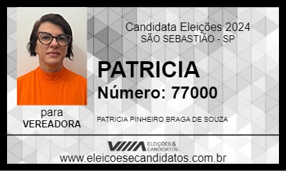 Candidato PATRICIA 2024 - SÃO SEBASTIÃO - Eleições