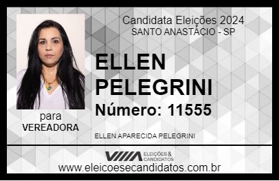 Candidato ELLEN PELEGRINI 2024 - SANTO ANASTÁCIO - Eleições