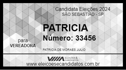 Candidato PATRICIA BRAGA 2024 - SÃO SEBASTIÃO - Eleições