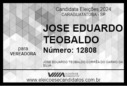 Candidato JOSE EDUARDO TEOBALDO 2024 - CARAGUATATUBA - Eleições