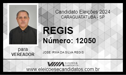 Candidato REGIS 2024 - CARAGUATATUBA - Eleições