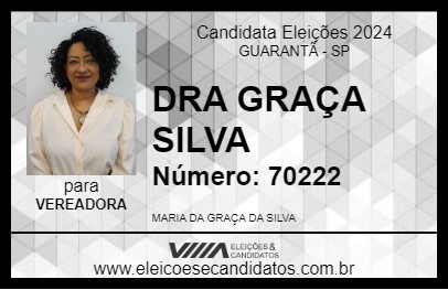 Candidato DRA GRAÇA SILVA 2024 - GUARANTÃ - Eleições