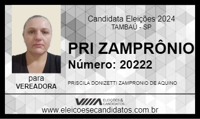 Candidato PRI ZAMPRÔNIO 2024 - TAMBAÚ - Eleições