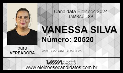 Candidato VANESSA SILVA 2024 - TAMBAÚ - Eleições