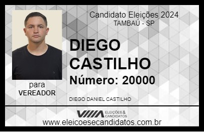 Candidato DIEGO CASTILHO 2024 - TAMBAÚ - Eleições