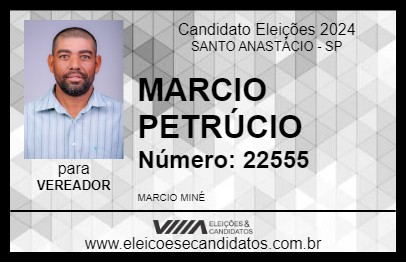 Candidato MARCIO PETRÚCIO 2024 - SANTO ANASTÁCIO - Eleições