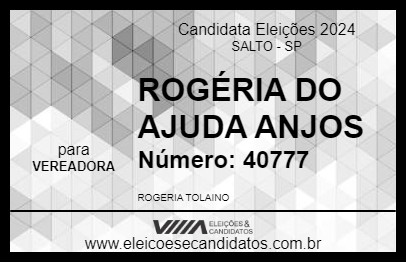 Candidato ROGÉRIA DO AJUDA ANJOS 2024 - SALTO - Eleições