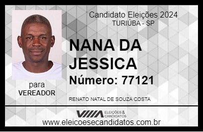 Candidato NANA DA JESSICA 2024 - TURIÚBA - Eleições