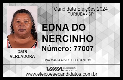 Candidato EDNA DO NERCINHO 2024 - TURIÚBA - Eleições