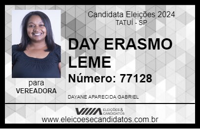 Candidato DAY ERASMO LEME  2024 - TATUÍ - Eleições