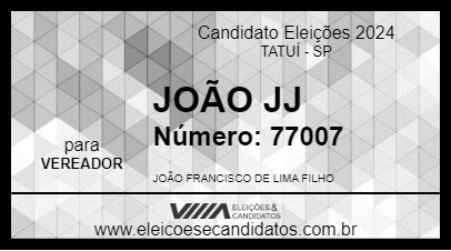 Candidato JOÃO JJ 2024 - TATUÍ - Eleições