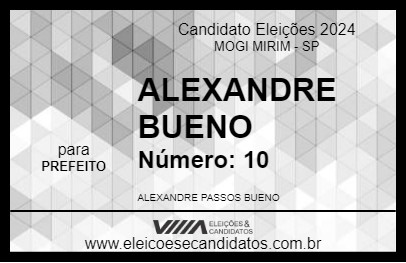 Candidato ALEXANDRE BUENO 2024 - MOGI MIRIM - Eleições