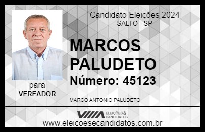 Candidato MARCO PALUDETO 2024 - SALTO - Eleições