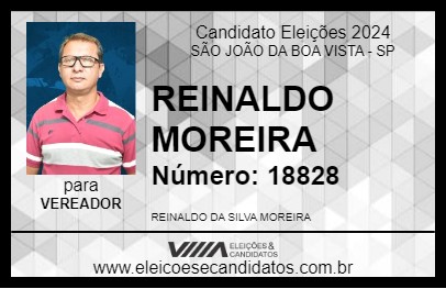 Candidato REINALDO MOREIRA 2024 - SÃO JOÃO DA BOA VISTA - Eleições