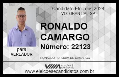 Candidato RONALDO CAMARGO 2024 - VOTORANTIM - Eleições