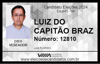 Candidato LUIZ DO CAPITÃO BRAZ 2024 - CAJATI - Eleições