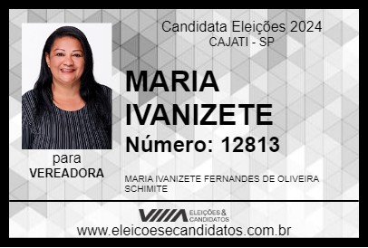 Candidato MARIA IVANIZETE 2024 - CAJATI - Eleições