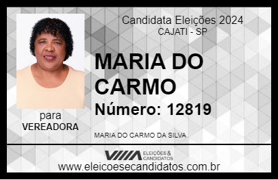 Candidato MARIA DO CARMO 2024 - CAJATI - Eleições