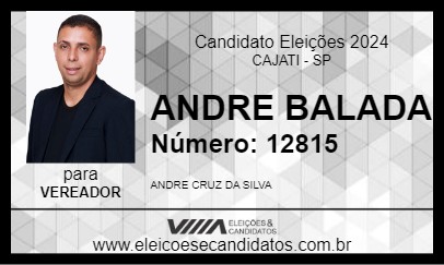 Candidato ANDRE BALADA 2024 - CAJATI - Eleições