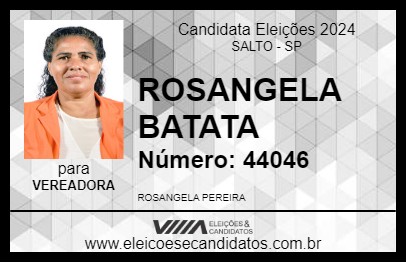 Candidato ROSANGELA BATATA 2024 - SALTO - Eleições