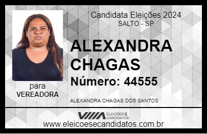 Candidato ALEXANDRA CHAGAS 2024 - SALTO - Eleições