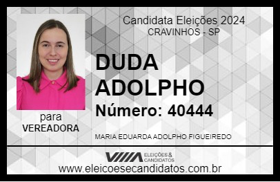 Candidato DUDA ADOLPHO 2024 - CRAVINHOS - Eleições