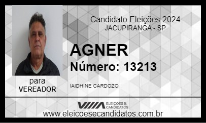 Candidato AGNER 2024 - JACUPIRANGA - Eleições