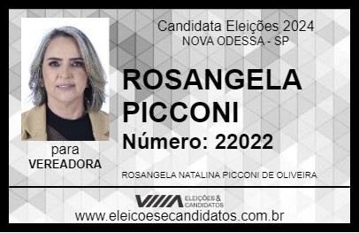 Candidato ROSANGELA PICCONI 2024 - NOVA ODESSA - Eleições