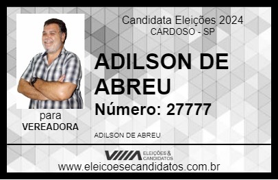 Candidato ADILSON DE ABREU 2024 - CARDOSO - Eleições