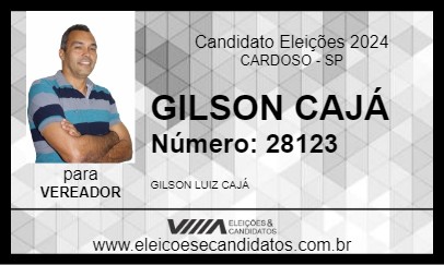 Candidato GILSON CAJÁ 2024 - CARDOSO - Eleições