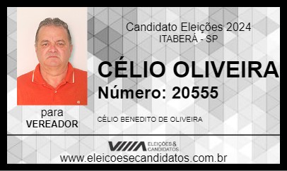 Candidato CÉLIO OLIVEIRA 2024 - ITABERÁ - Eleições