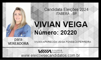 Candidato VIVIAN VEIGA 2024 - ITABERÁ - Eleições