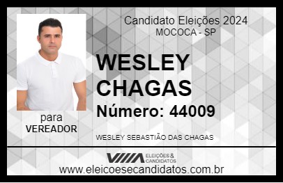 Candidato WESLEY CHAGAS 2024 - MOCOCA - Eleições