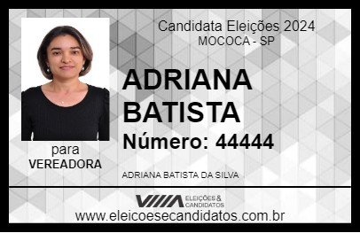 Candidato ADRIANA BATISTA 2024 - MOCOCA - Eleições