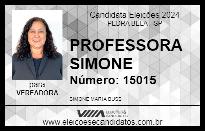 Candidato PROFESSORA SIMONE 2024 - PEDRA BELA - Eleições