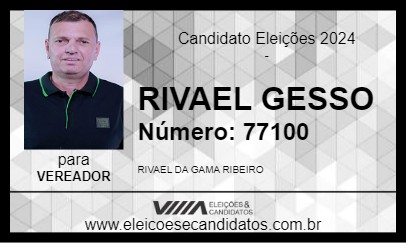 Candidato RIVAEL GESSO 2024 - MIRASSOL - Eleições