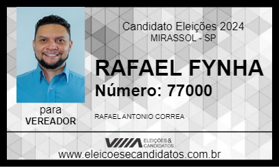 Candidato RAFAEL FYNHA 2024 - MIRASSOL - Eleições