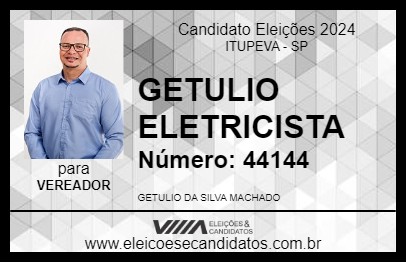 Candidato GETULIO ELETRICISTA 2024 - ITUPEVA - Eleições