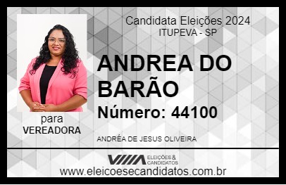 Candidato ANDREA DO BARÃO 2024 - ITUPEVA - Eleições