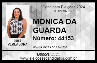 Candidato MONICA DA GUARDA 2024 - ITUPEVA - Eleições