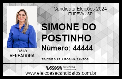 Candidato SIMONE DO POSTINHO 2024 - ITUPEVA - Eleições