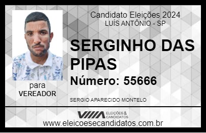 Candidato SERGINHO DAS PIPAS 2024 - LUÍS ANTÔNIO - Eleições