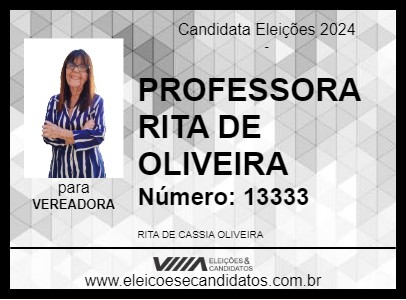 Candidato PROFESSORA RITA DE OLIVEIRA 2024 - SÃO JOÃO DA BOA VISTA - Eleições