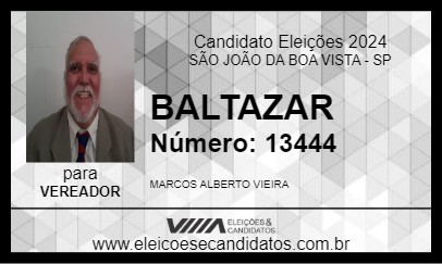 Candidato BALTAZAR 2024 - SÃO JOÃO DA BOA VISTA - Eleições