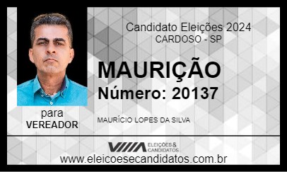 Candidato MAURIÇÃO 2024 - CARDOSO - Eleições