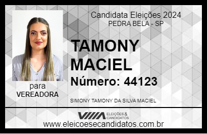 Candidato TAMONY MACIEL 2024 - PEDRA BELA - Eleições