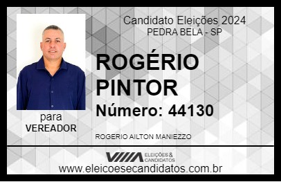 Candidato ROGÉRIO PINTOR 2024 - PEDRA BELA - Eleições