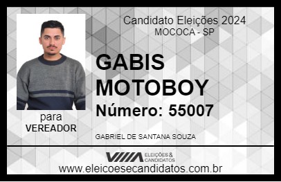 Candidato GABIS MOTOBOY 2024 - MOCOCA - Eleições